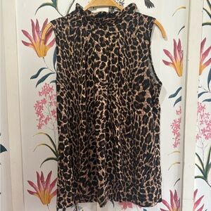 PerSeption Concept Animal Print Sleeveless Blouse